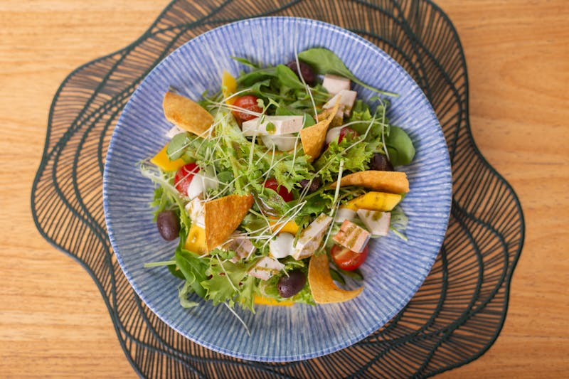 Costa Vida tostada salad with sweet pork