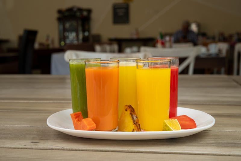 Fresh aguas frescas tropical drinks